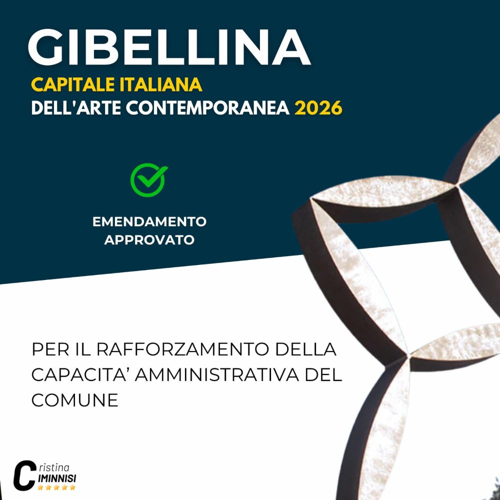 Gibellina Capitale dell’Arte Contemporanea 2026: 1 milione per la capacità amministrativa